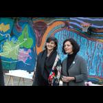 Mural by Women, Mitochondrial Wall, opening & picnic