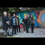 Mural by Women, Mitochondrial Wall, opening & picnic