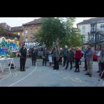 Mural by Women, Mitochondrial Wall, opening & picnic