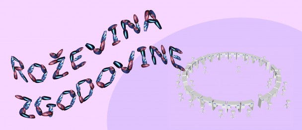 Logotip Roževine zgodovine. Avtorici: Dovilė Aleksaitė in Jinran Ha (N*A*I*L*S hacks*facts*fictions)